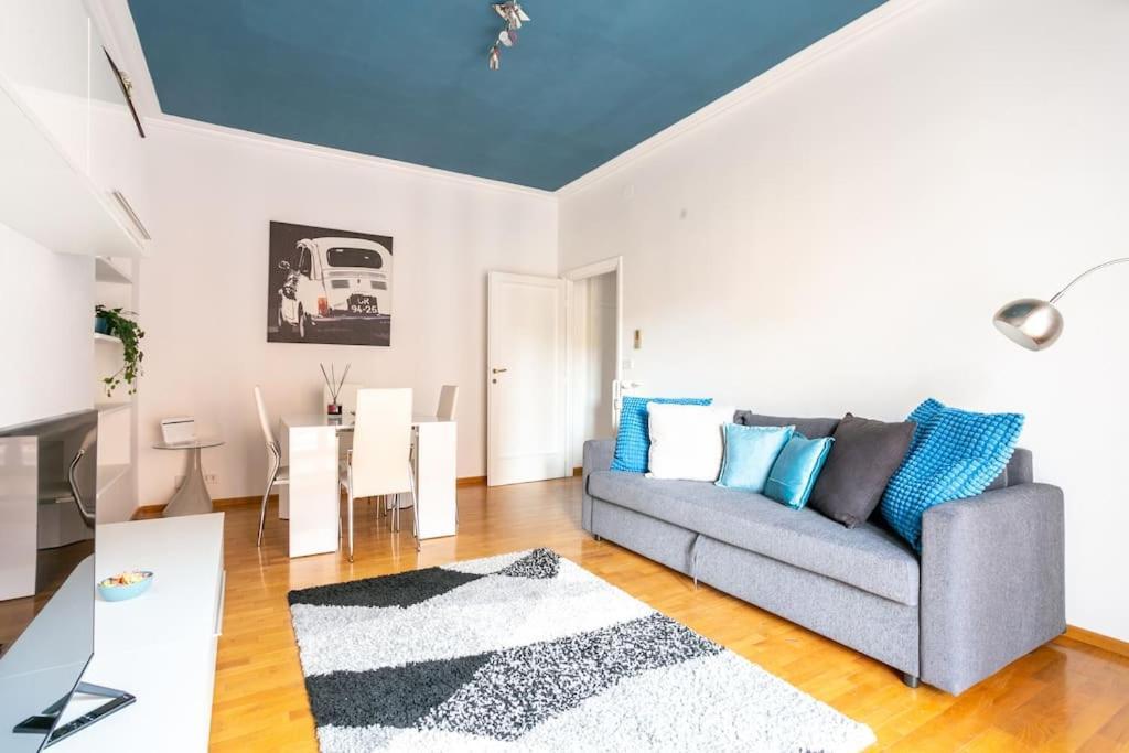 Blue Window In The Center Of Appartement *
